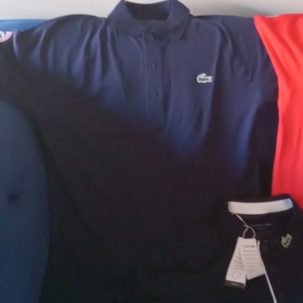 Five brand new Lacoste polo shirts never worn still has tag